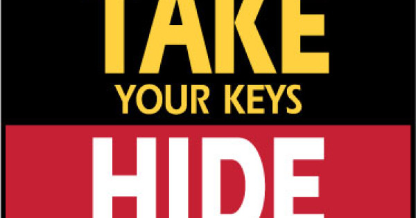 Lock Take Hide Sign